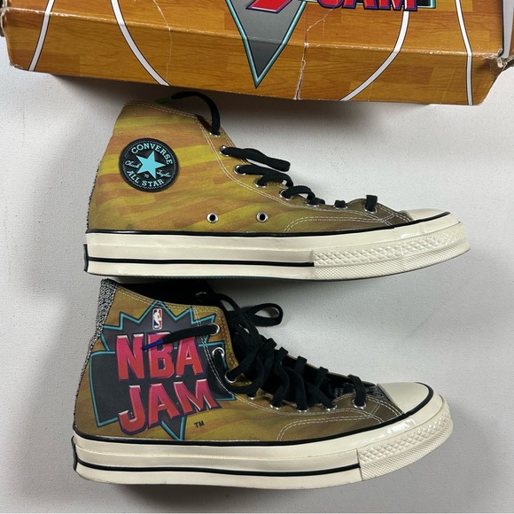Size 10.5 - NBA Jam x Converse Chuck 70 High Hardwood Floor Barely Worn Mens main image 6